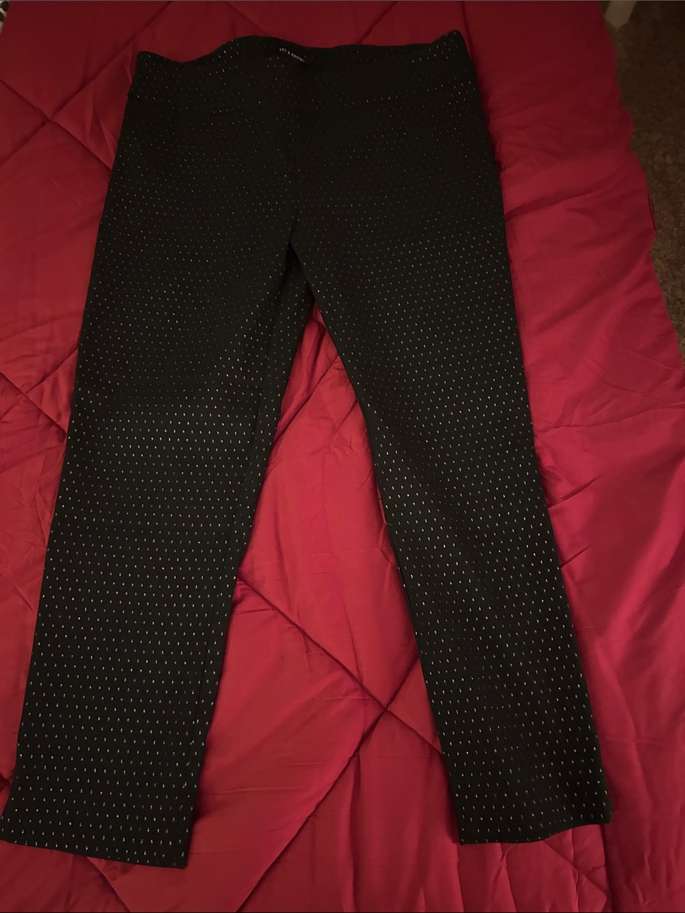 Zac & Rachel Black Pants with Metallic Dot Detail